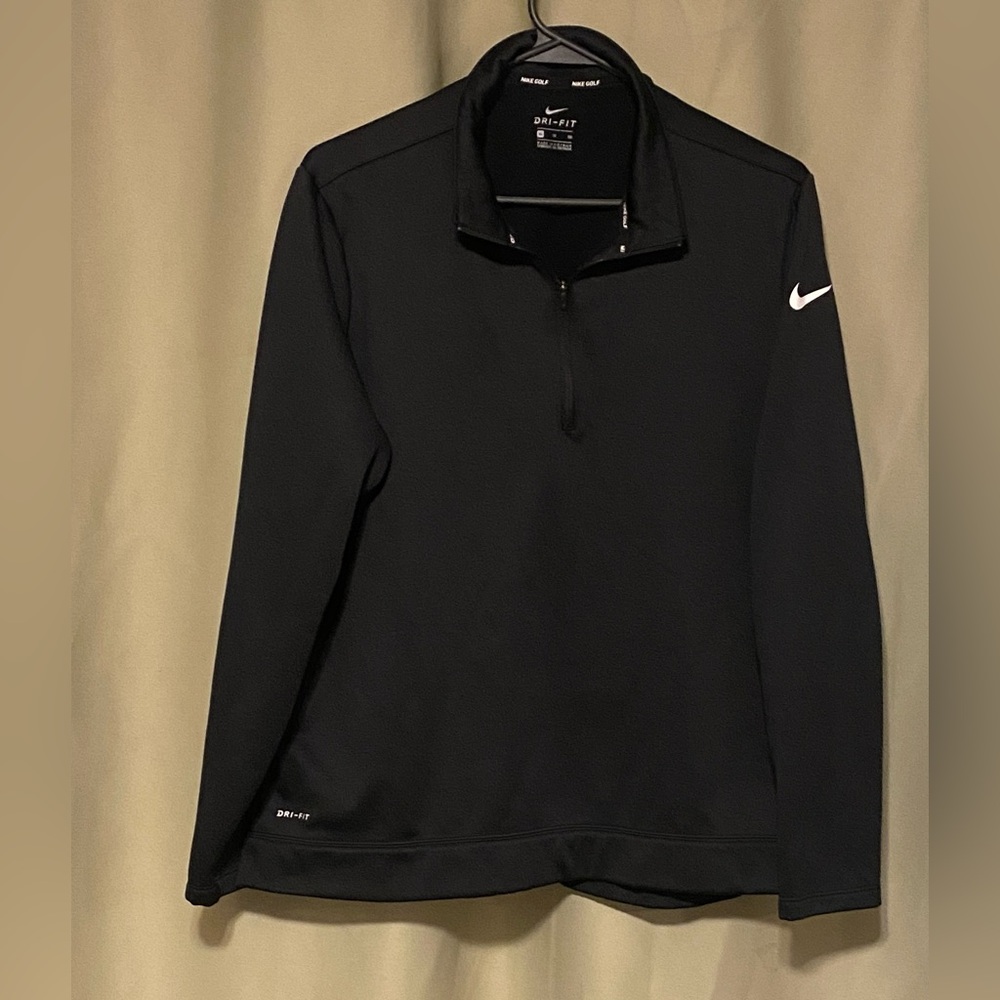 Nike Golf Dri-Fit  1/4 Zip Pullover Logo Jacket Black Women’s XL